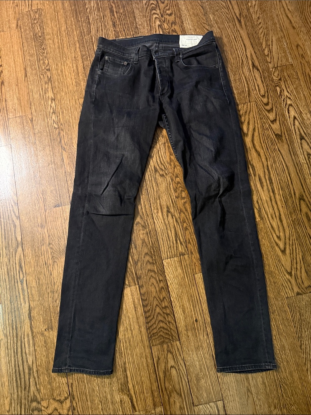 Rag & Bone Fit 2 Size 32 Men’s Black Faded Standard Issue Slim Fit Jeans EUC